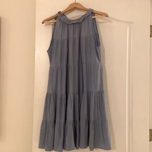 Carolina blue flowing sleeveless dress with pretty tie in the back